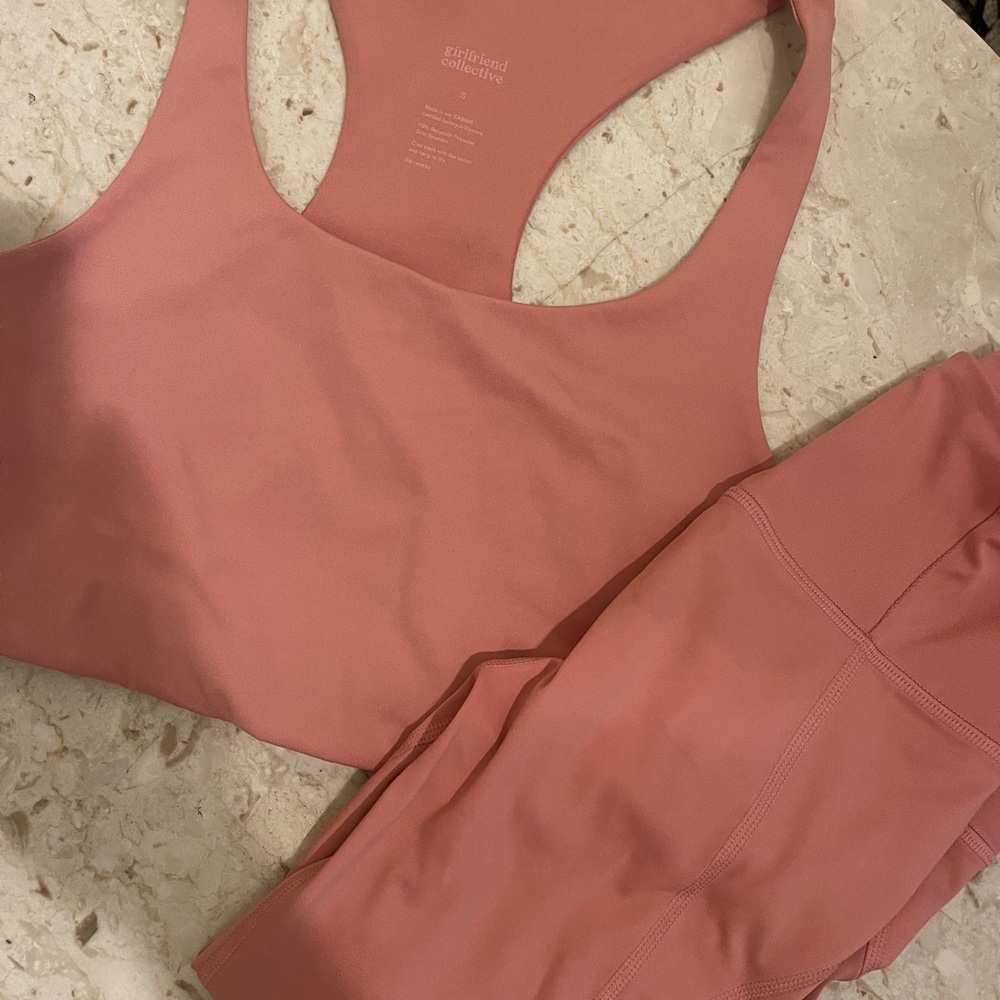 Girlfriend Collective Dusty Rose Bra top
